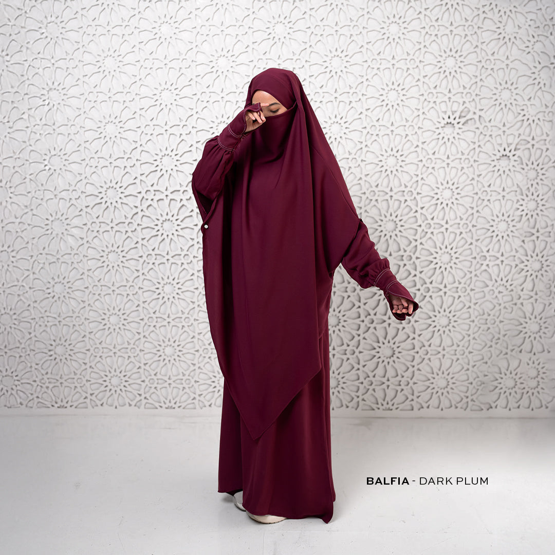 Gerai Hawa - Best Seller Balfia Abaya Set French Khimar Syar’i Daily Polos Busui Friendly - Metamorfosa