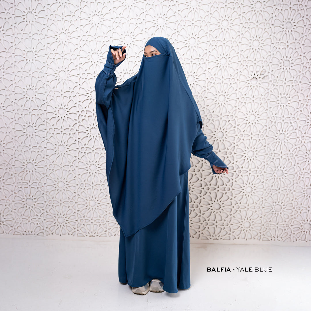 Gerai Hawa - Best Seller Balfia Abaya Set French Khimar Syar’i Daily Polos Busui Friendly - Metamorfosa