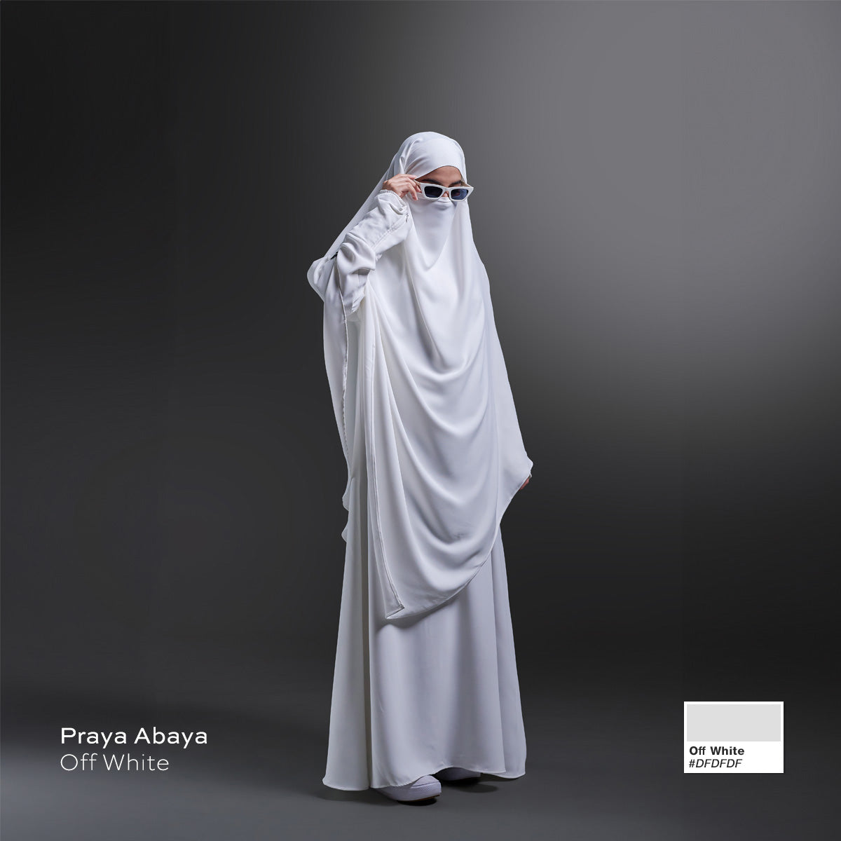 Gerai Hawa - Best Seller Praya Abaya Set French Khimar Syar’i Baju Akad/ Walimah Haji & Umroh Daily, Polos, Gamis Busui & Wudhu Friendly Bahan Mina Anti UV - Metamorfosa Collection