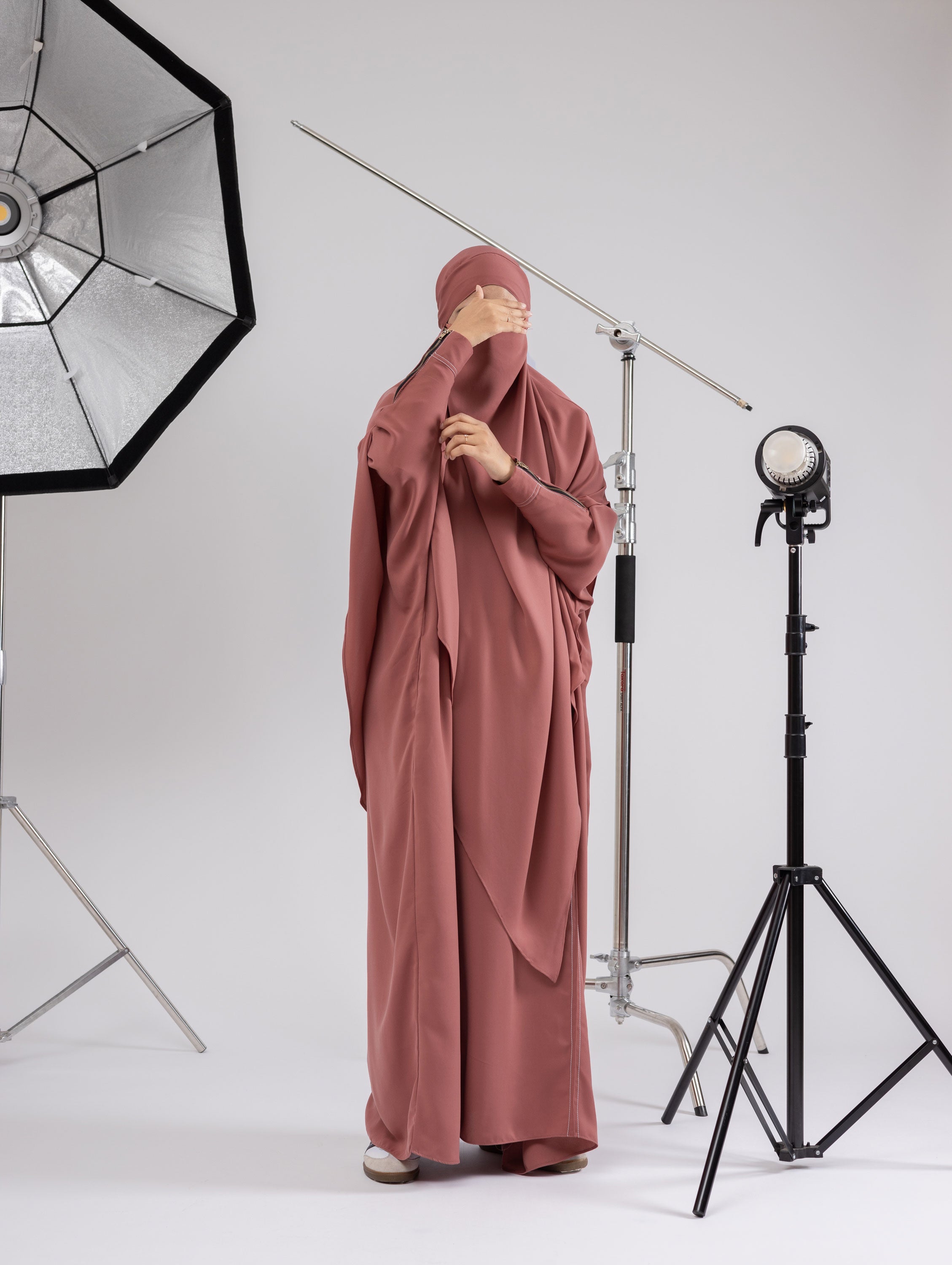 Gerai Hawa - Nasha Abaya Set French Khimar Syar’i Daily Polos Gamis Busui & Wudhu Friendly Bahan Milwaukee - Metamorfosa Collection