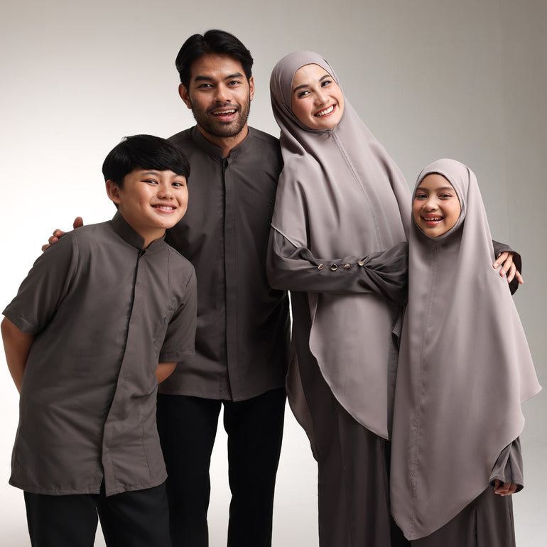 Gray Family Raya Raya Collection - Gerai Hawa - Family Set 3 - Sarimbit Eid - Shadowed ...