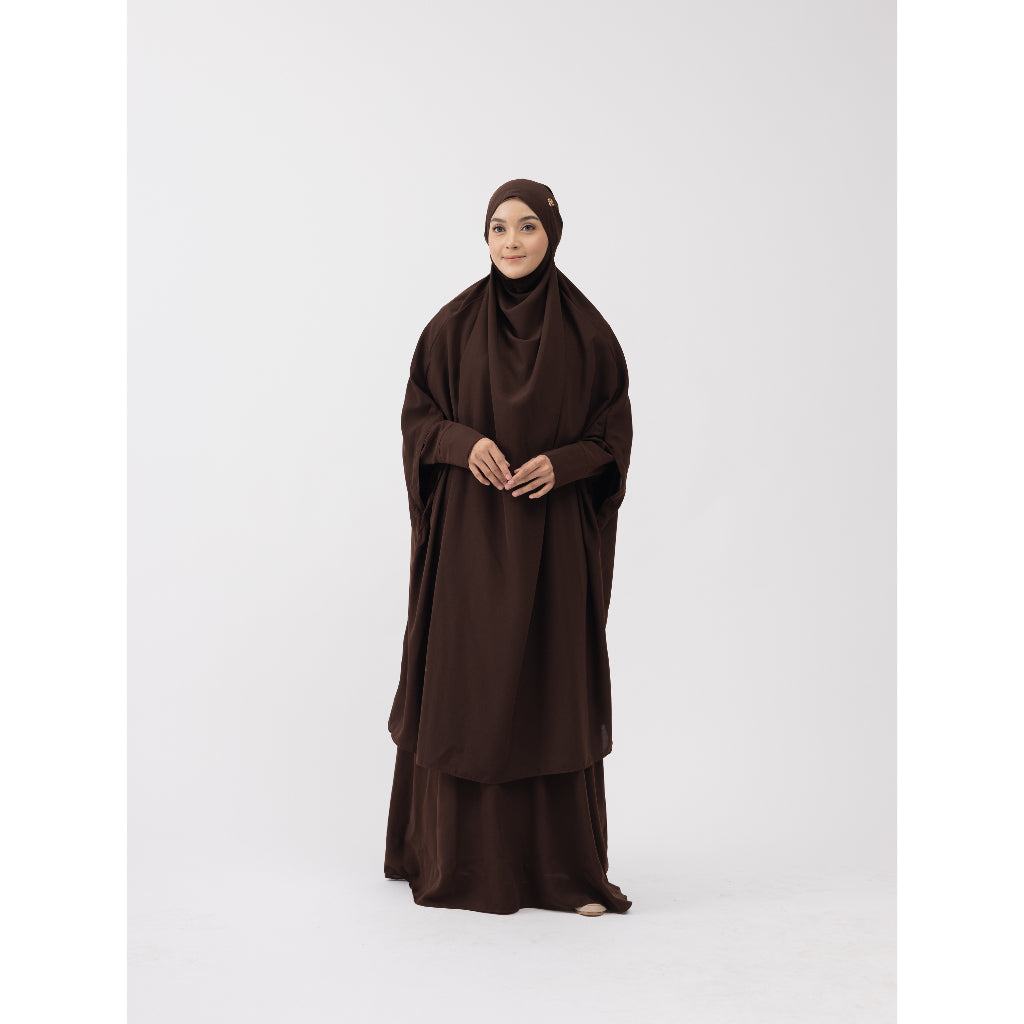Gerai Hawa - Zaima Coffee French Khimar Set Gamis One Set Syar'i - Metamorfosa