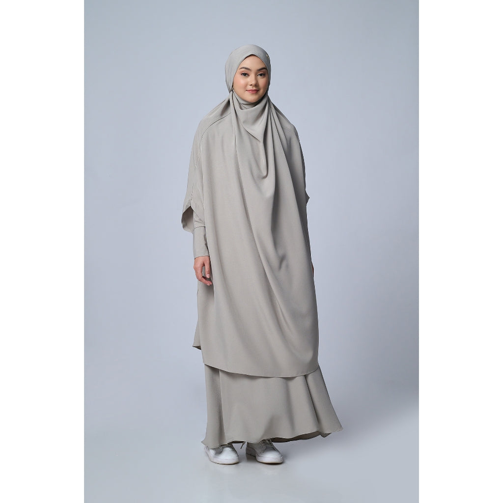 Gerai Hawa - Ghurra Gamis Abaya Elegan Set French Khimar One Set Haji & Umroh