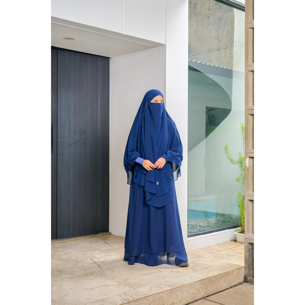 Gerai Hawa - Shayma Gamis & Abaya Elegan Set Hijab French Khimar One Set Akad, Kajian, Haji, & Umroh
