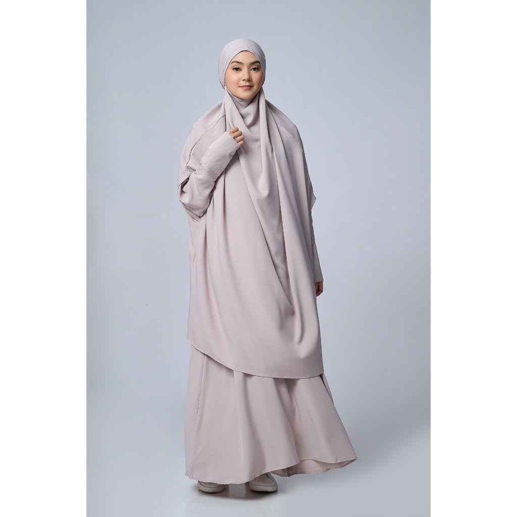 Gerai Hawa - Ghurra Gamis Abaya Elegan Set French Khimar One Set Haji & Umroh