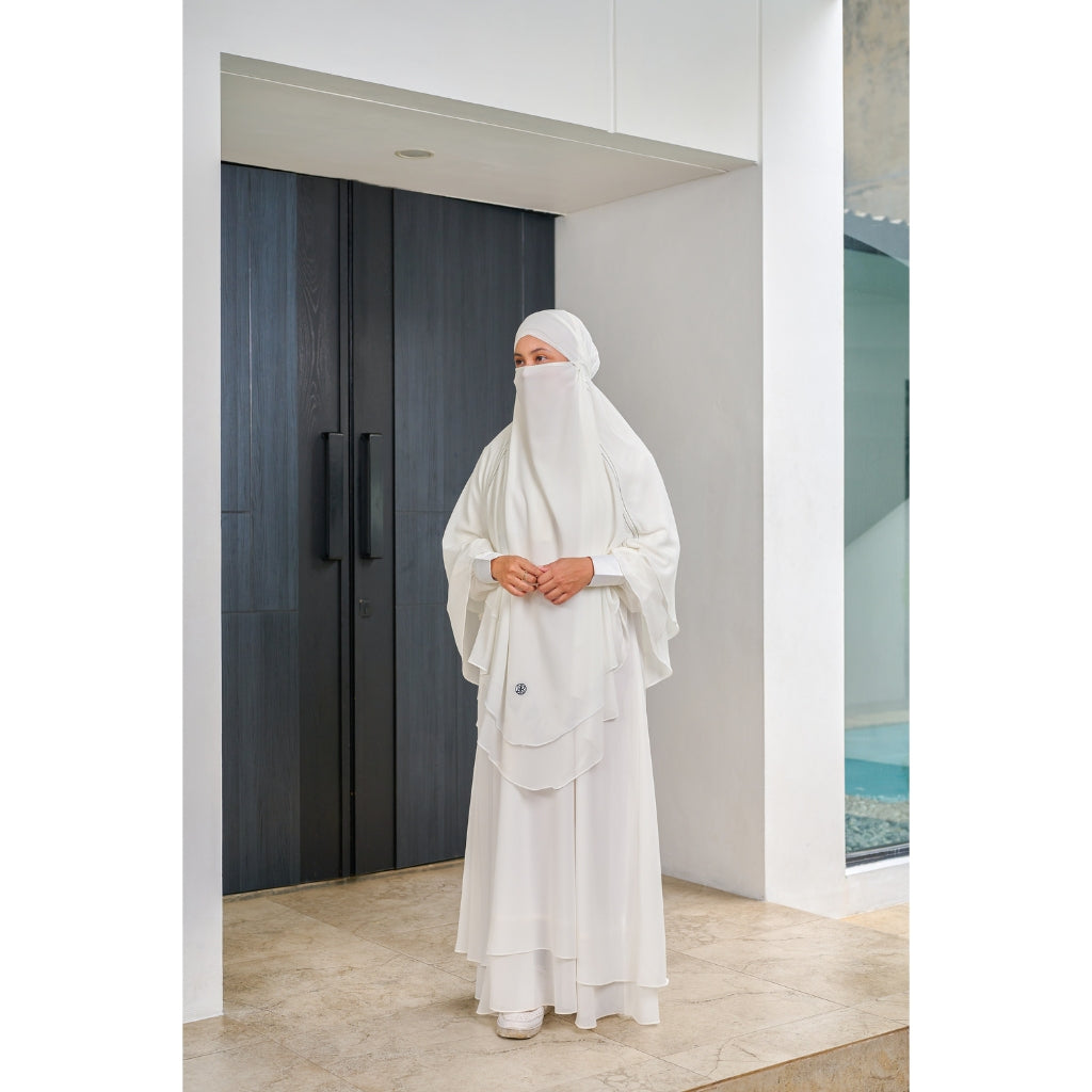 Gerai Hawa - Shayma Gamis & Abaya Elegan Set Hijab French Khimar One Set Akad, Kajian, Haji, & Umroh