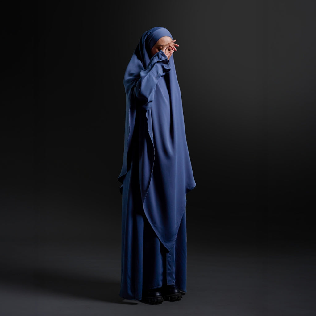 Gerai Hawa - Ghazea Gamis Abaya Elegan Set French Khimar One Set Haji & Umroh