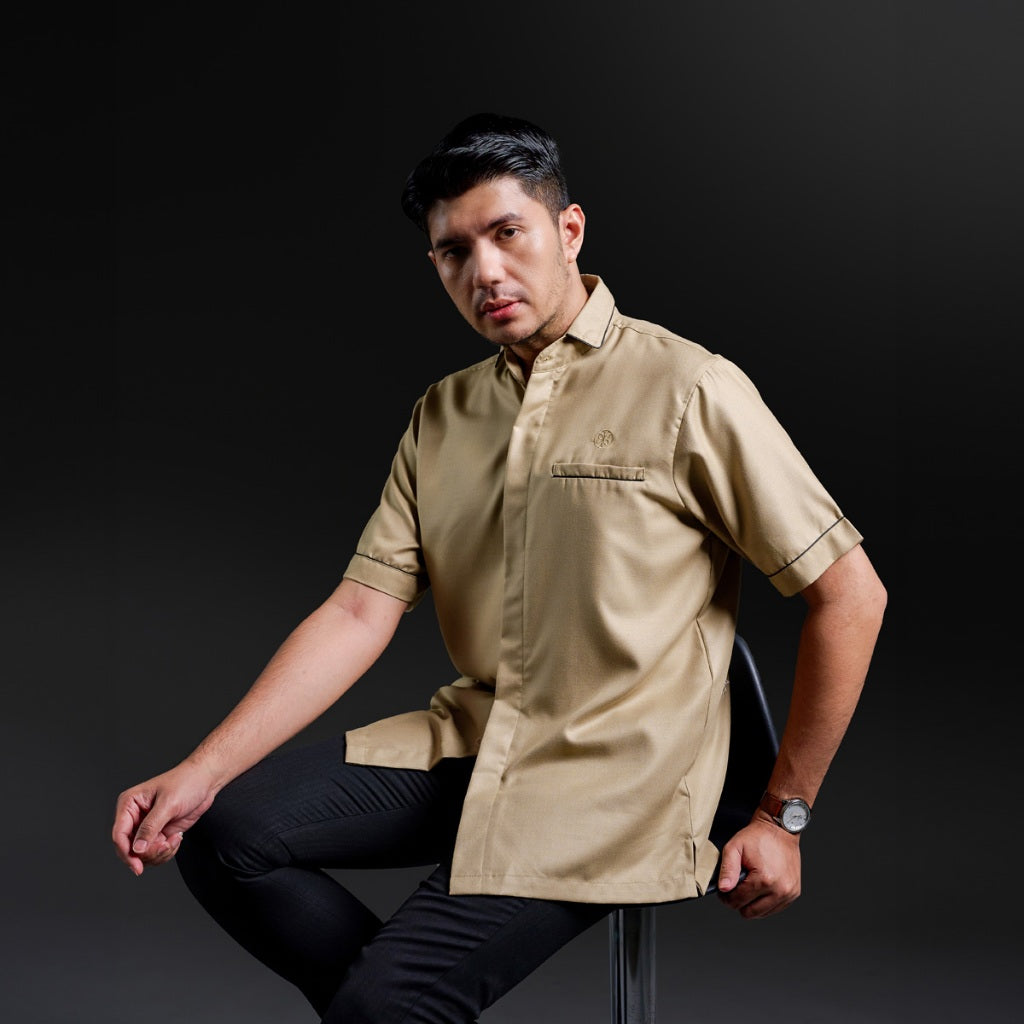 Gerai Hawa - Ghaly Kemeja Pria Lengan Pendek Baju Koko Dewasa Daily & Premium