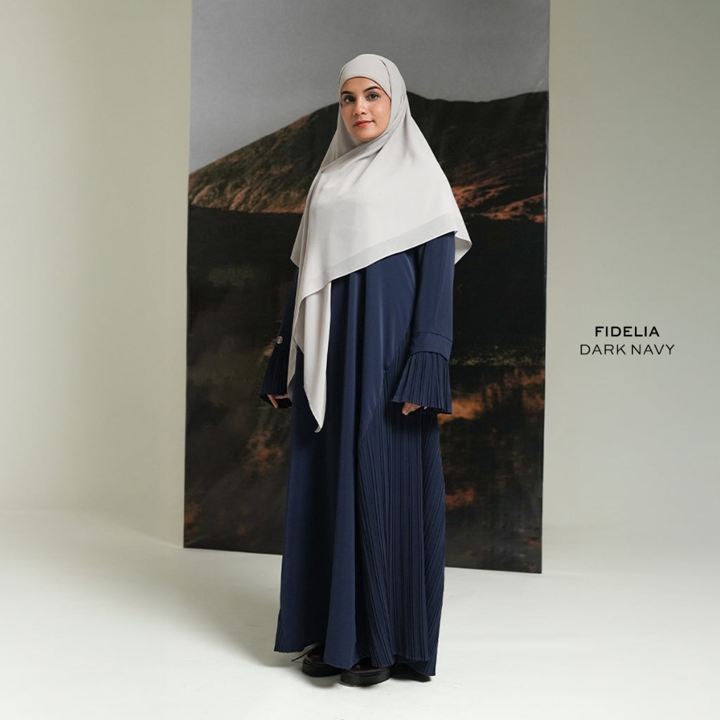 Gerai Hawa - Best Seller Fidelia Abaya/ Gamis Anti UV Dress Plisket Terbaru & Elegan Haji & Umrah
