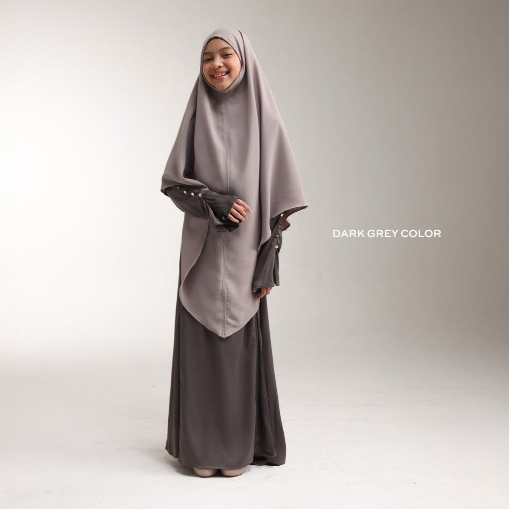 Raya Collection - Gerai Hawa - Zemirae Gamis Abaya Anak - Bayti Serenity - Shadowed Grace Edition