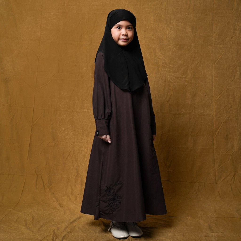 Raya Collection - Gerai Hawa - Family Set 6 - Sarimbit Eid/ Lebaran Bordir Bunga & Bisban - Silent Bloom Edition - Bayti Serenity