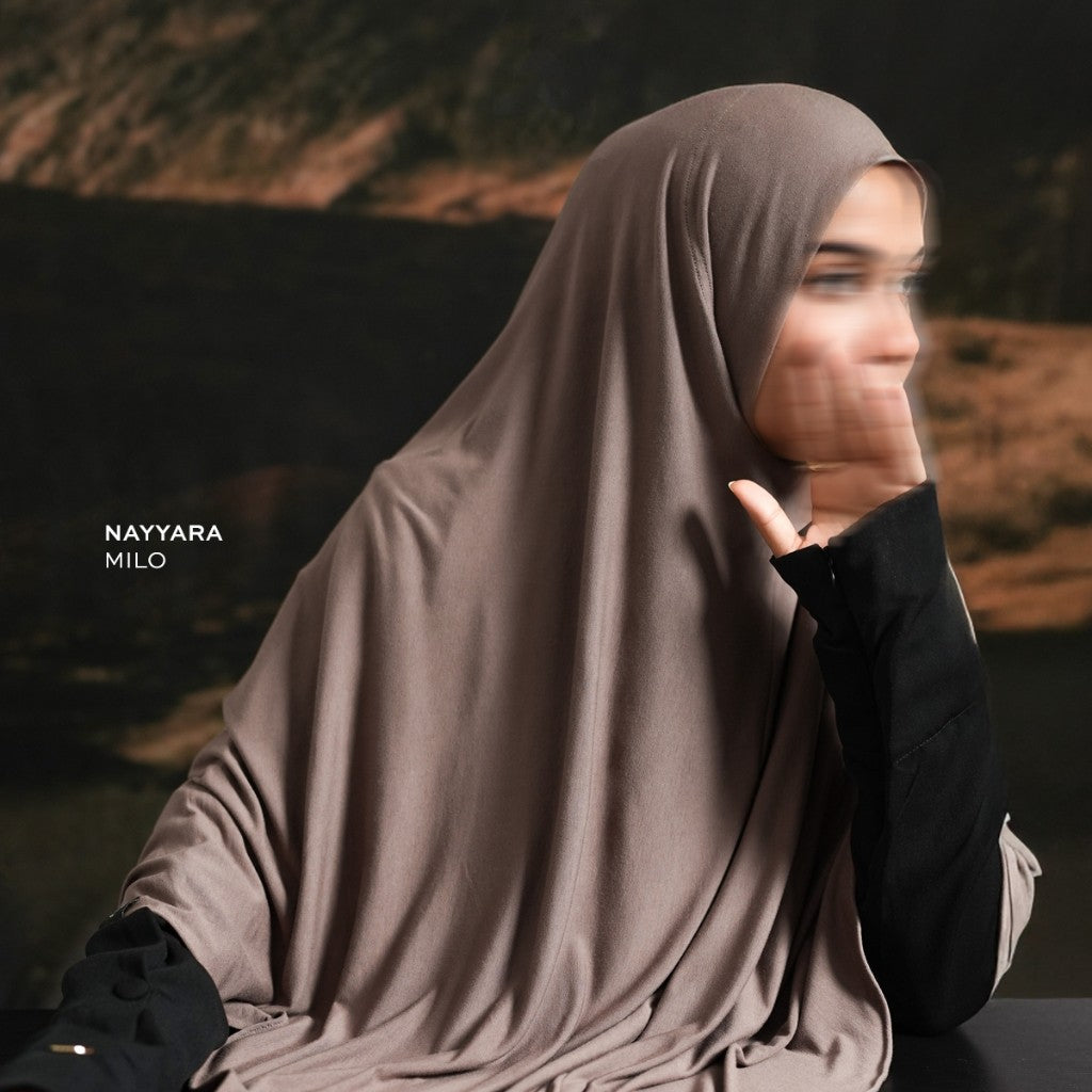 Imperfect Sale - Nayyara Khimar/ Hijab/ Bergo/ Jilbab/ Kerudung Instant Daily Sport Syar'i Polos Premium
