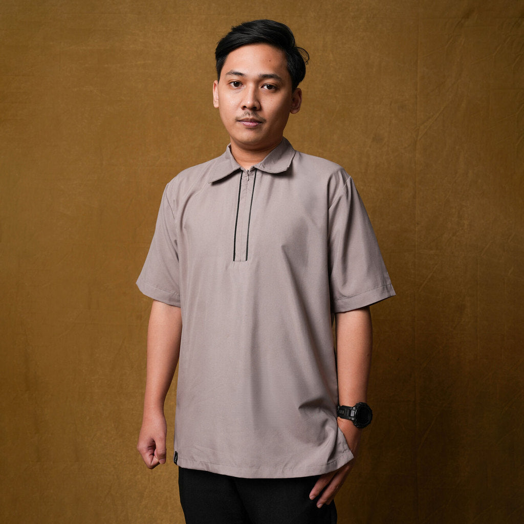 Raya Collection - Gerai Hawa - Family Set 6 - Dhaamir Baju Kemeja Koko Pria - Bayti Serenity - Silent Bloom Edition