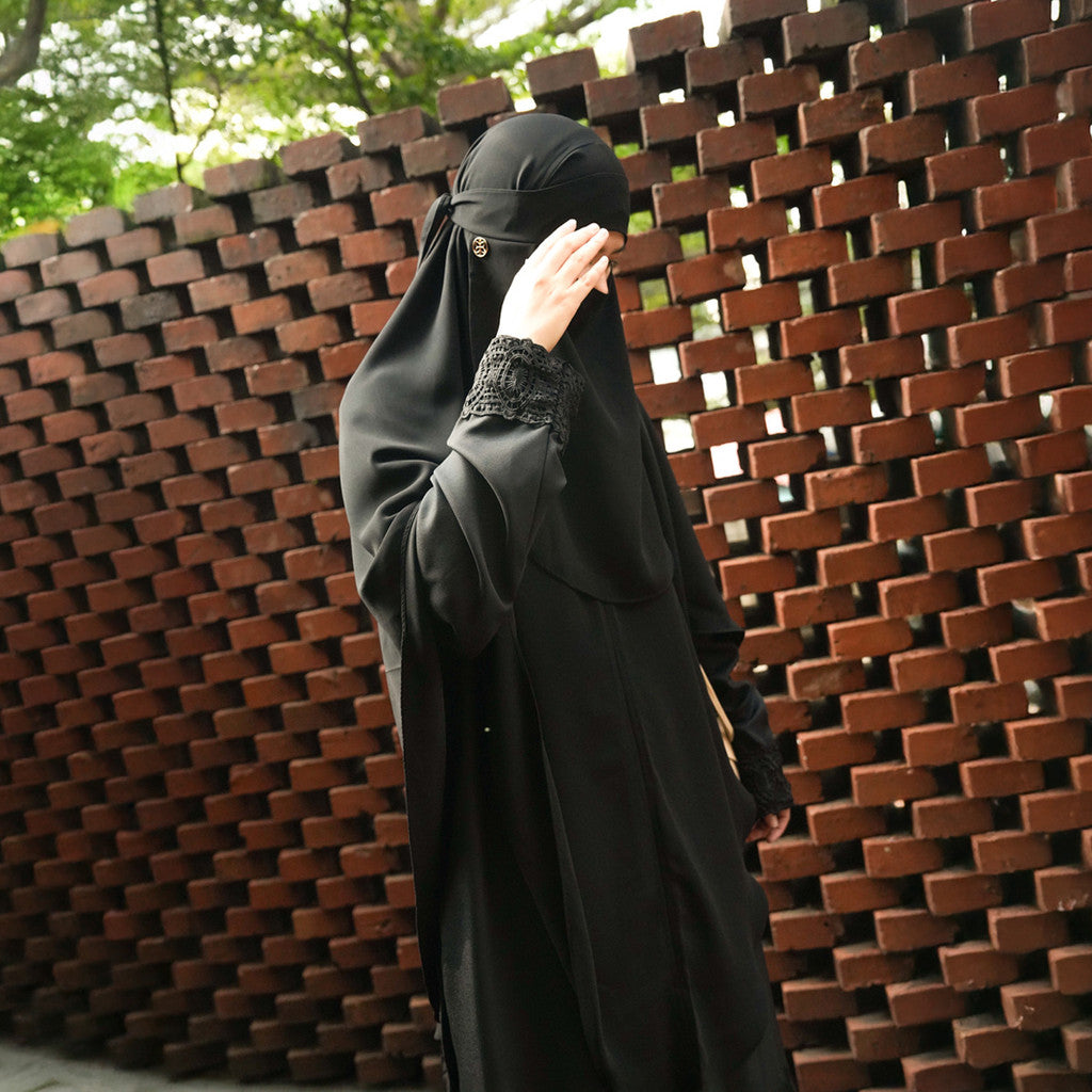 Raya Collection - Gerai Hawa - Family Set 6 - Daliya Gamis Dress Abaya - Bayti Serenity - Silent Bloom Edition