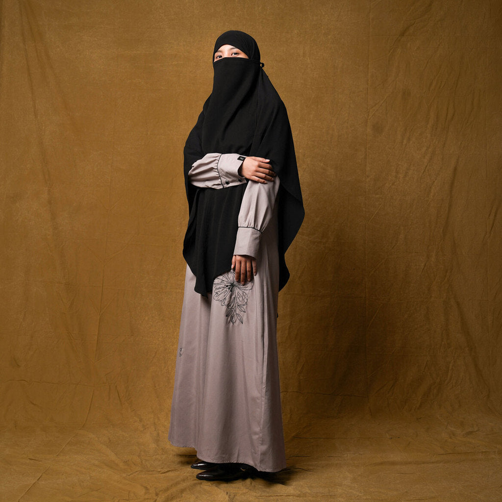 Raya Collection - Gerai Hawa - Family Set 6 - Daliya Gamis Dress Abaya - Bayti Serenity - Silent Bloom Edition