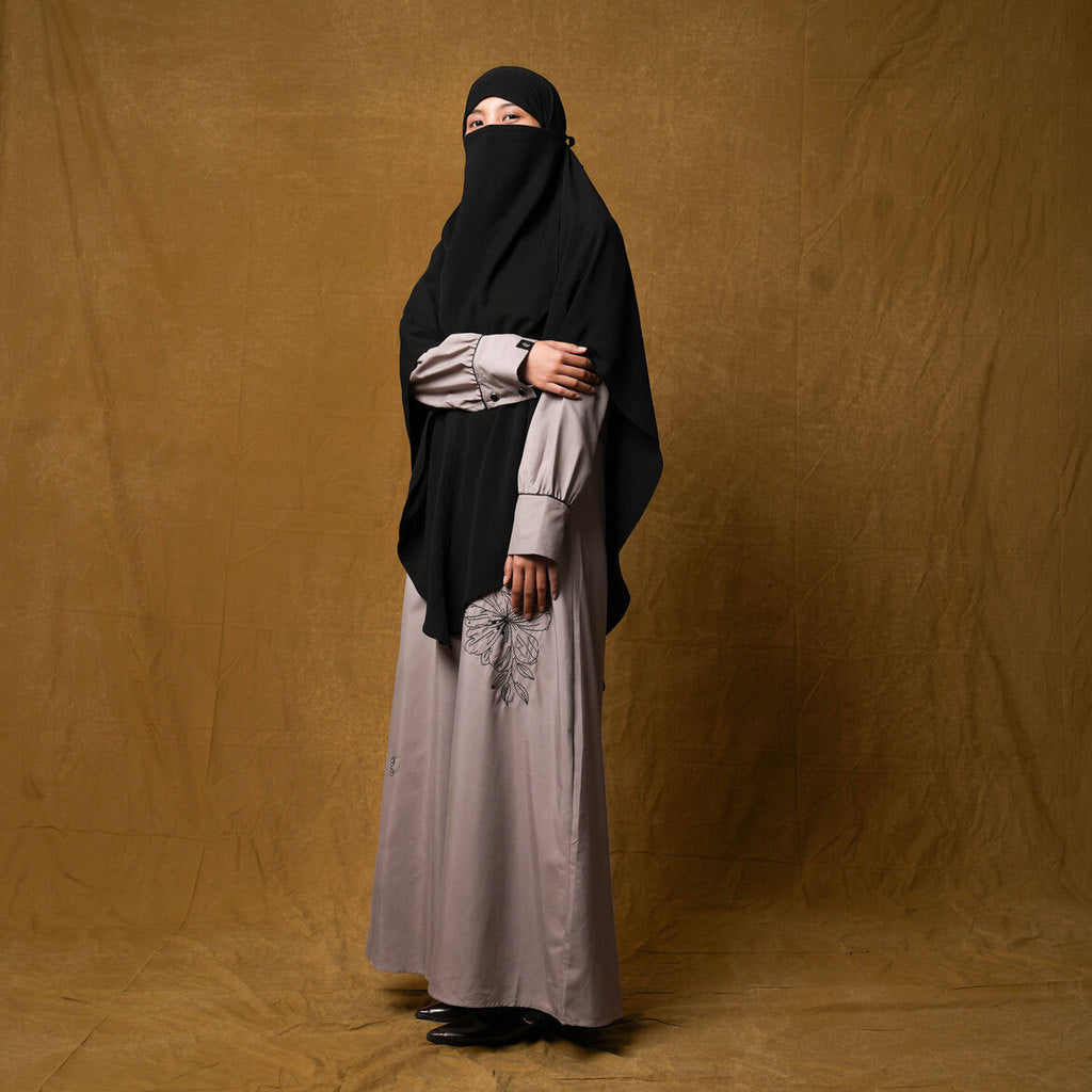 Gerai Hawa - Family Set 6 - Daliya Gamis Dress Abaya - Bayti Serenity - Silent Bloom Edition